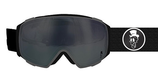 Black on black Snow Goggles with raised logo