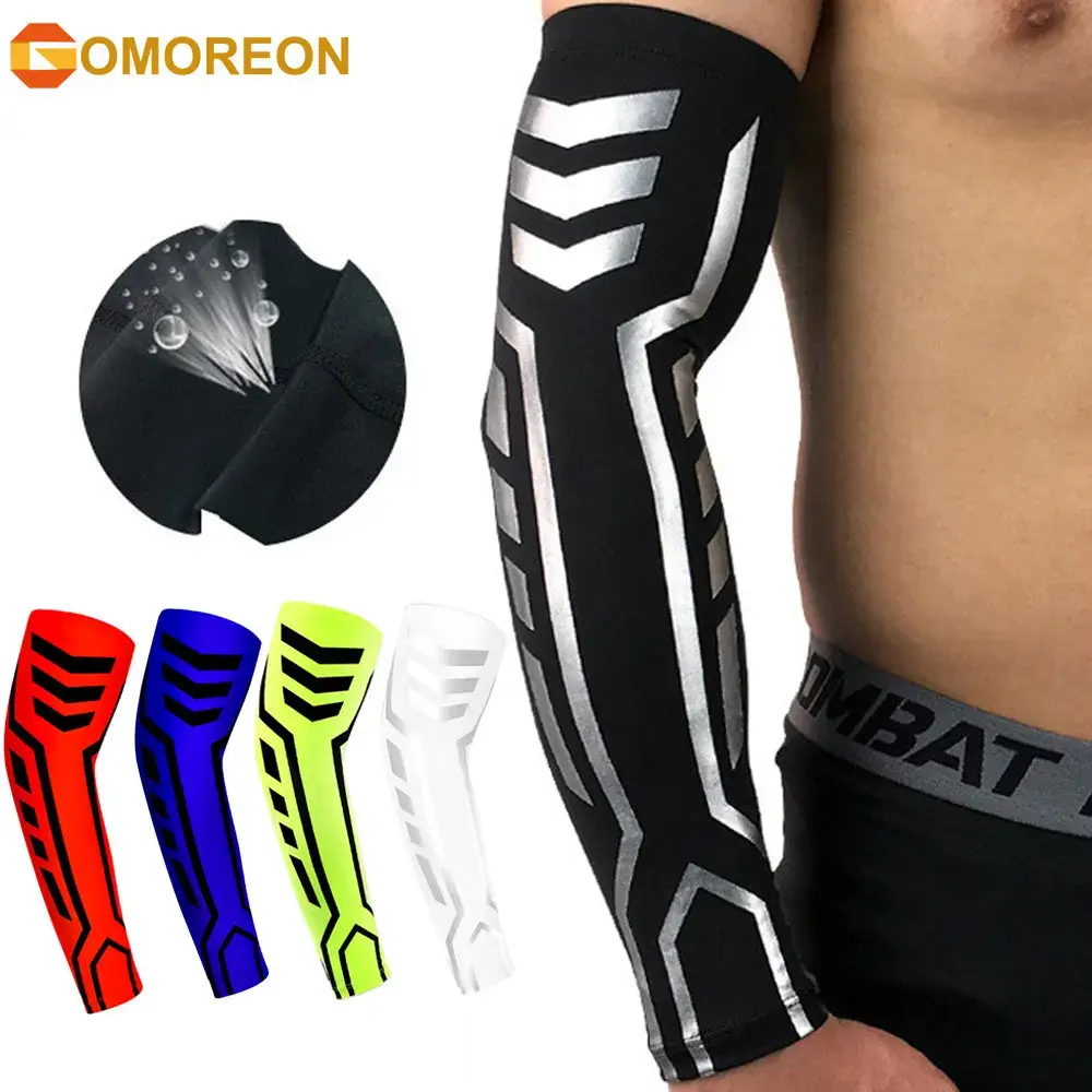 1Pcs Sports Compression Arm Sleeves Moisture Wicking, Great Arm Warmers for Runn