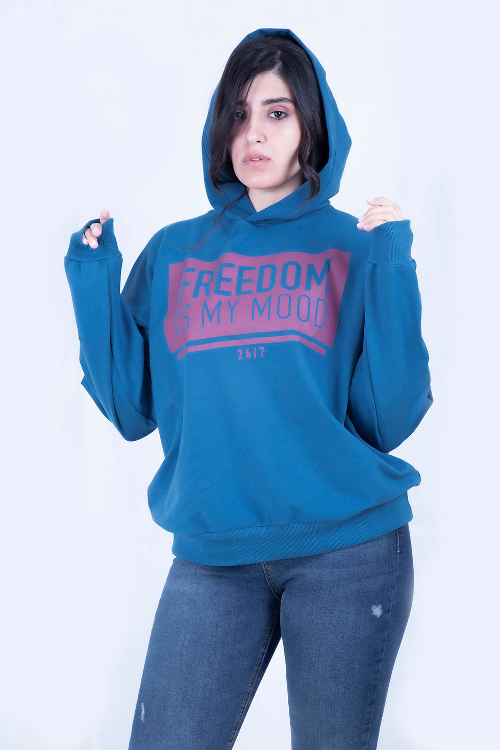 Thumbnail: Petroleum Free mood Hoodie
