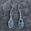 Thumbnail: Blue Moss Kyanite & Sterling Silver Teardrop Earrings