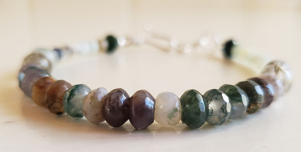 Thumbnail: Fancy Jasper, Amazonite and Mixed Agate Gemstone Bracelet / Artsy Jewelry Unique