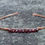 Thumbnail: AAA Garnet & Copper Hammered Cuff Bracelet