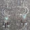 Thumbnail: Ethiopian Opal & Smoky Quartz Crescent Moon and Stars Dangle Earrings