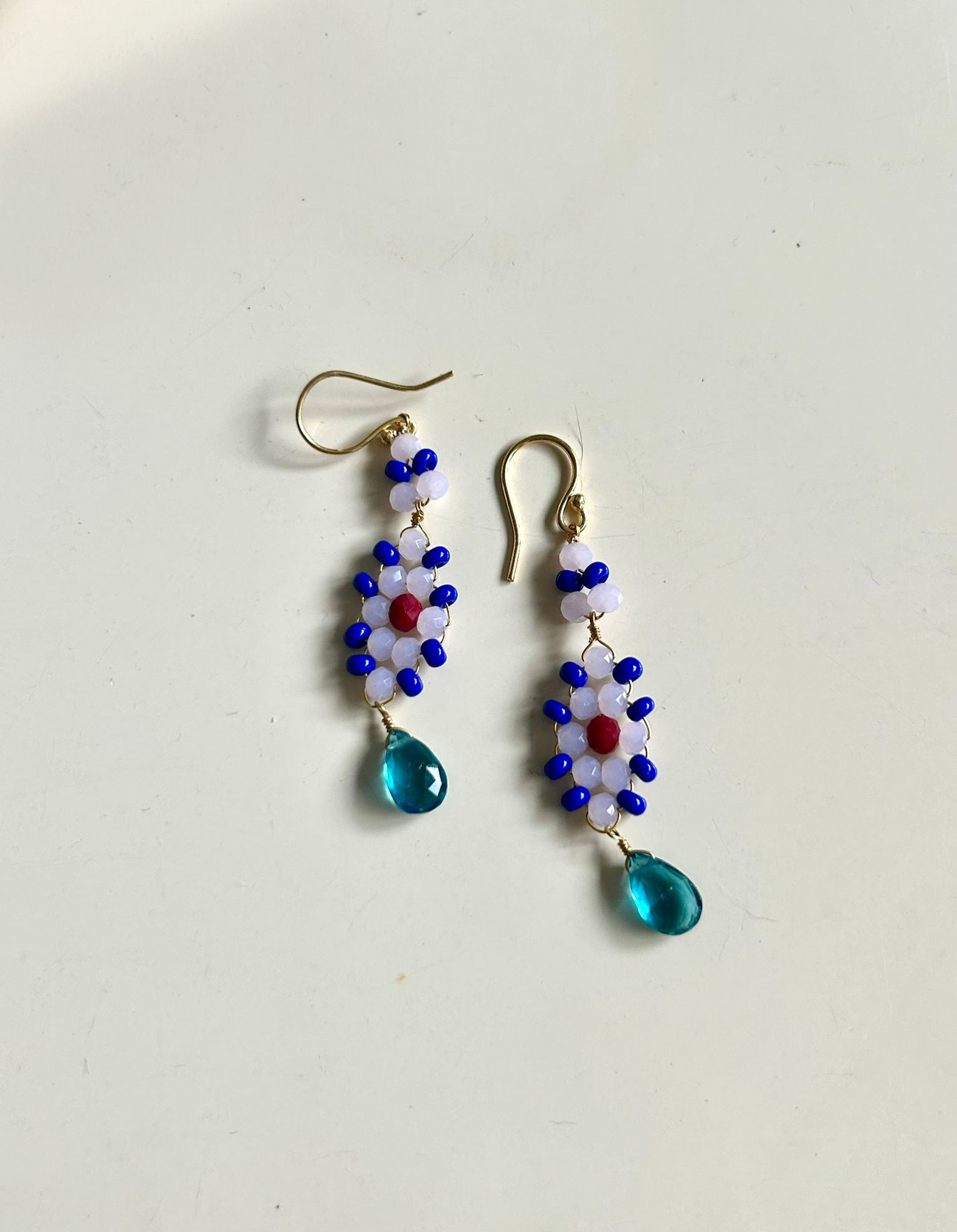 Glass beads earring