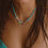 Thumbnail: Blue glass beads necklace