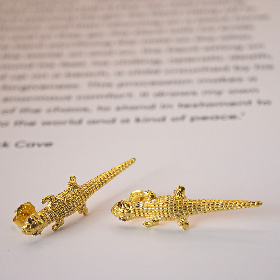 Thumbnail: Lizard earring gold