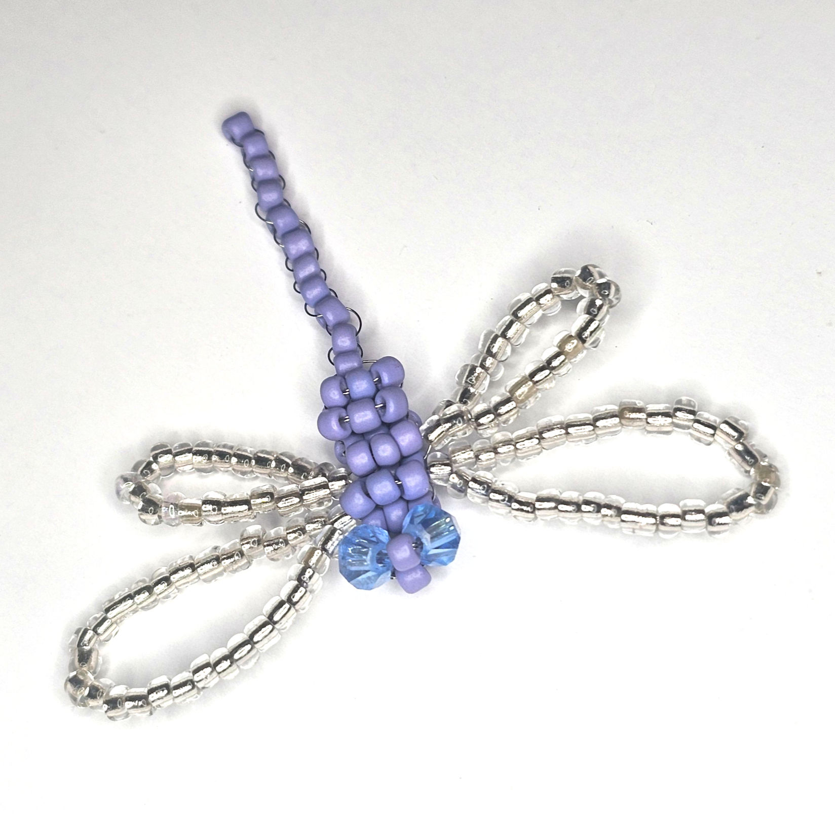 Handmade Beaded Dragonfly Charm Magnet