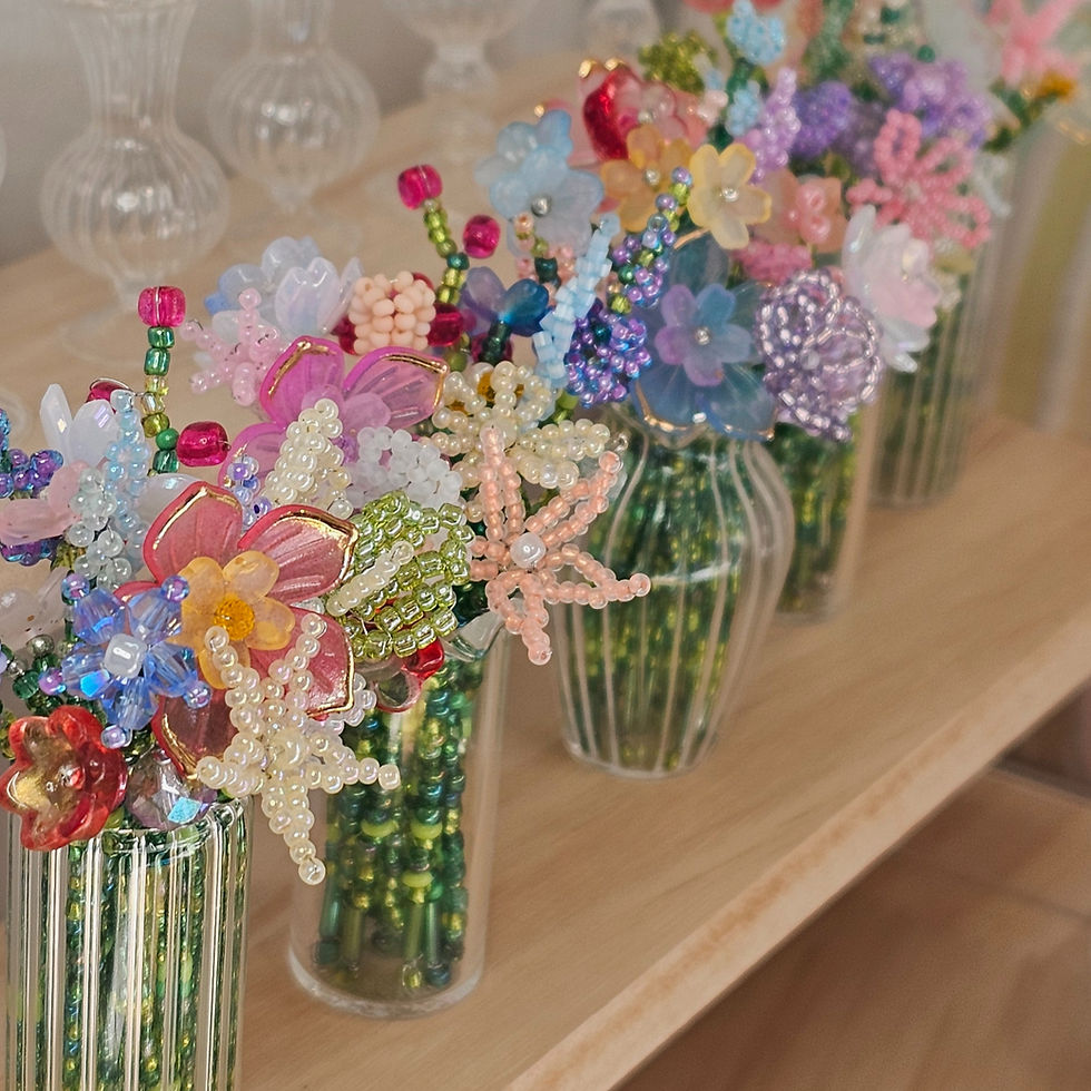 Everlasting Beaded Flower Bouquet