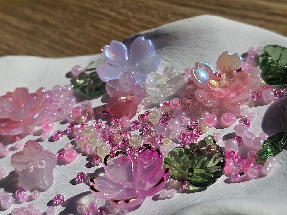Thumbnail: Pink DIY Beaded Flower Bouquet Kit