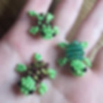 Handmade beaded turtle charm magnet