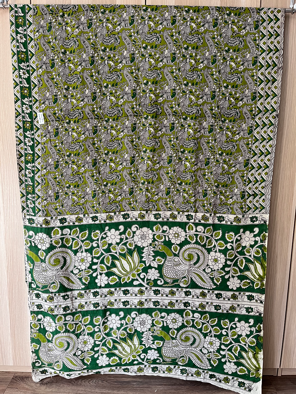 Kalamkari Peacock Saree