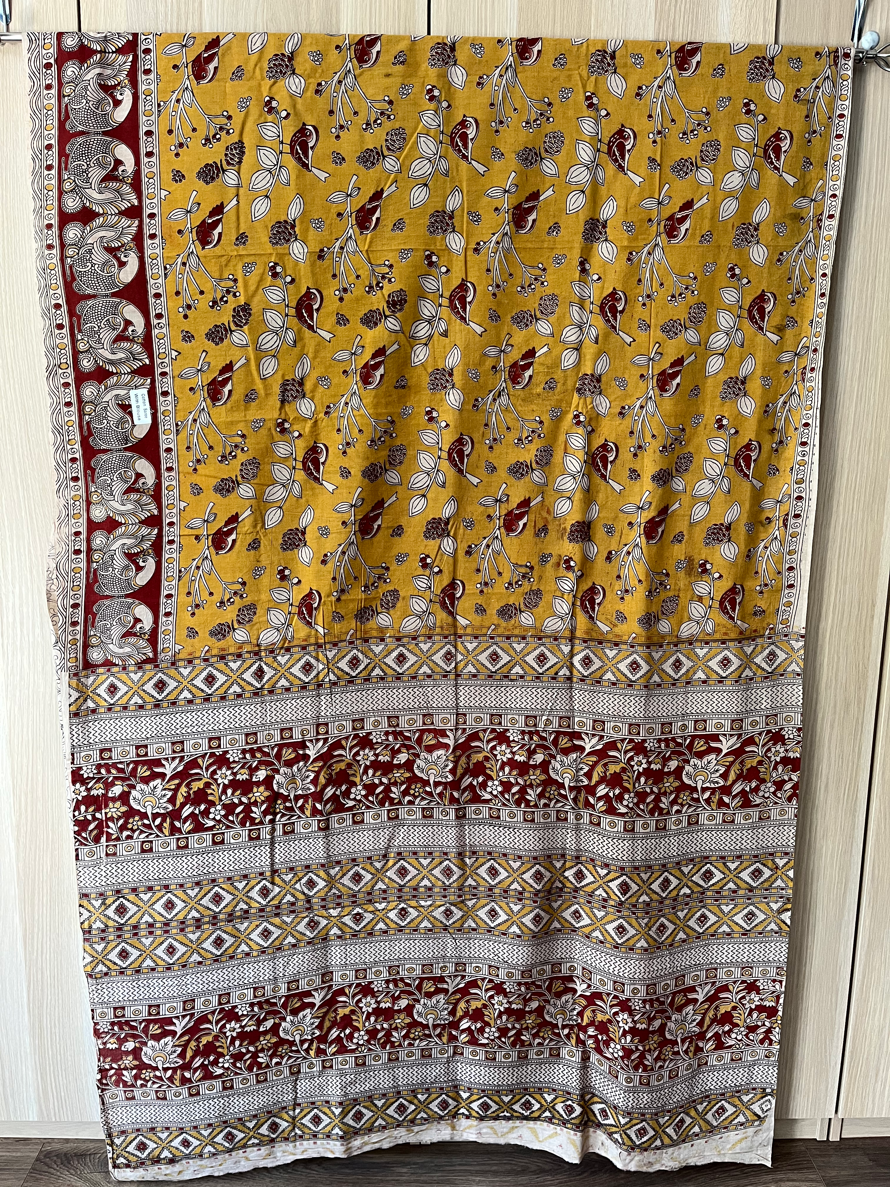 Kalamkari Bird Saree