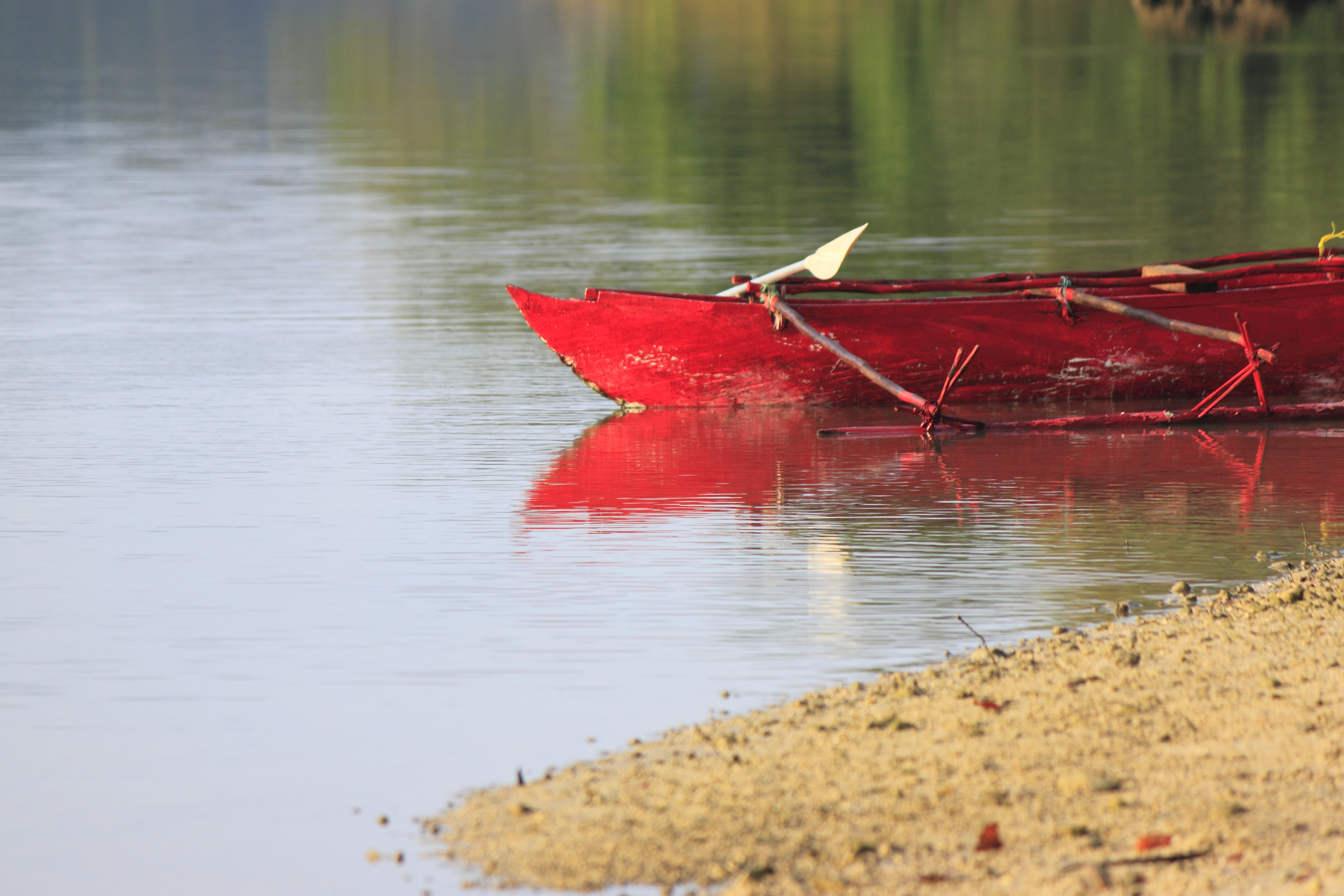 Red canoe