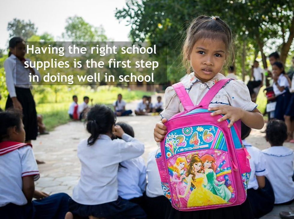 School for Life's 3rd Key Element - School Supplies