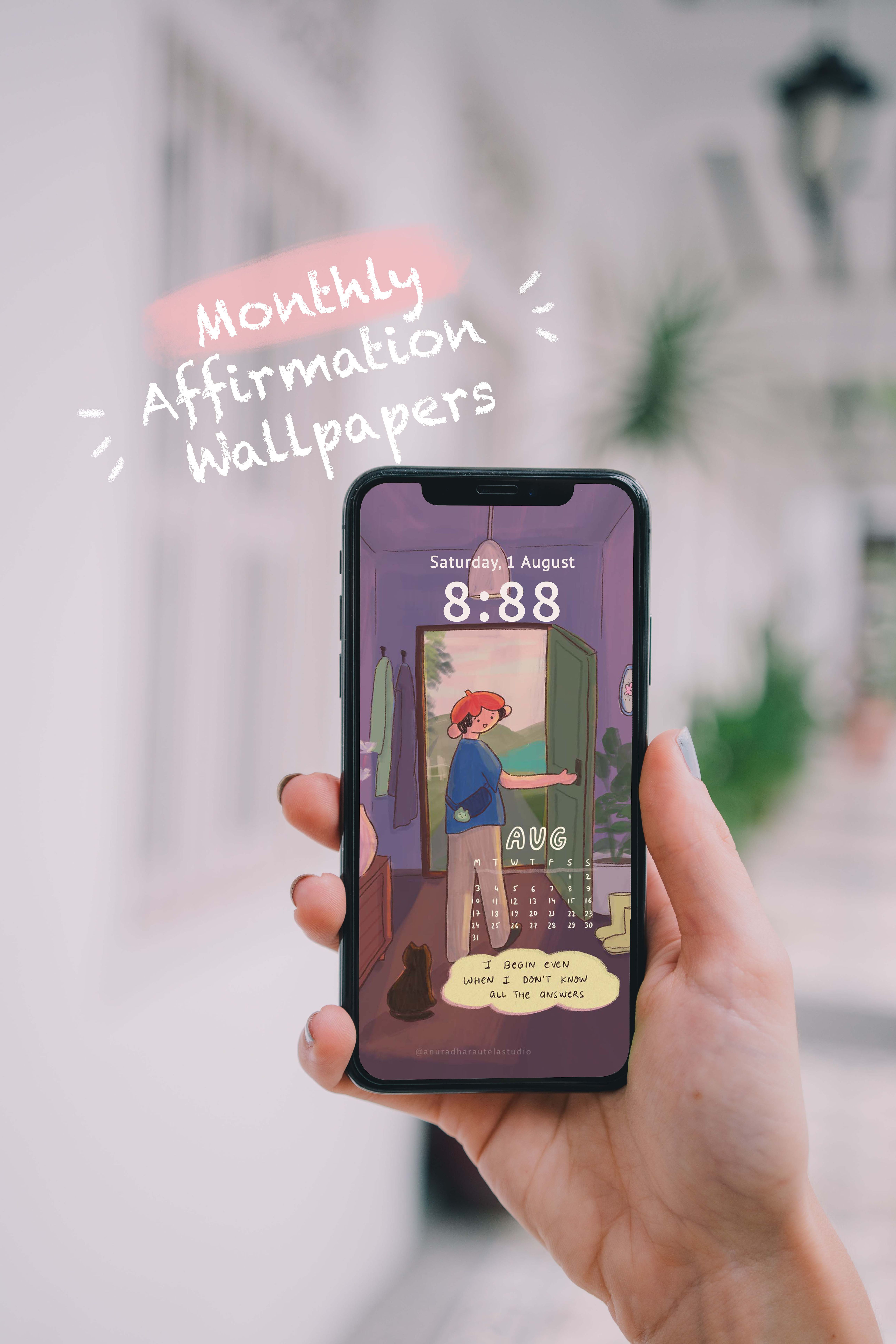 2026 Affirmation Wallpaper Subscription (Inclusive of all months)