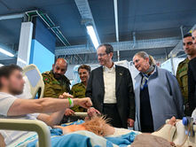 President of the State of Israel, Isaac Herzog and IDF Chief of Staff, Lieutenant General Eyal Zamir Visit Wounded Soldiers at Rambam