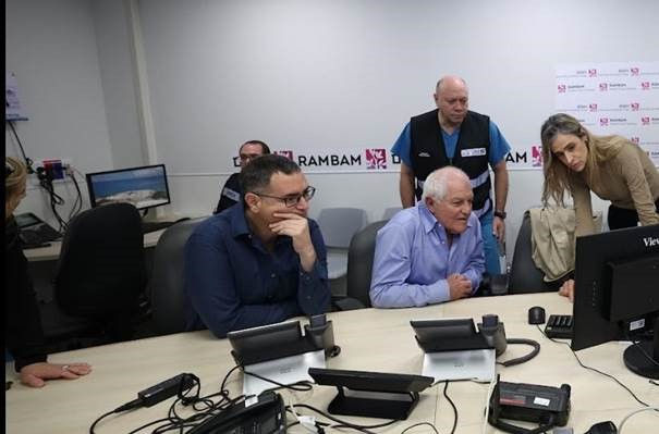 Injured Soldier Airlifted to Rambam During Minister of Health Haim Katz Visit to Rambam