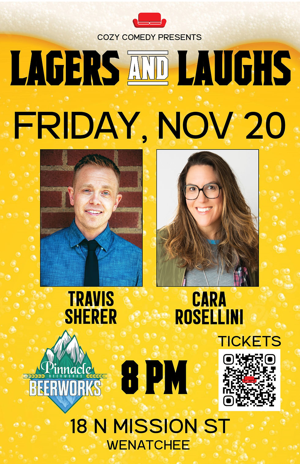 Lagers & Laughs: Travis Sherer & Cara Rosellini