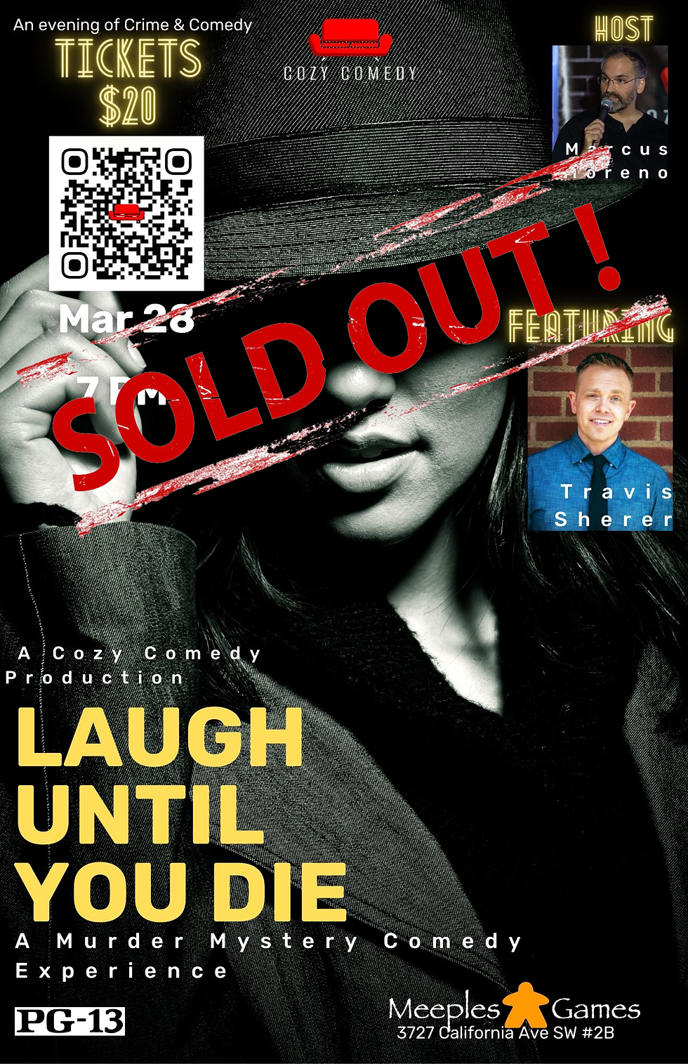 Laugh Until You Die: Murder Mystery at Meeples Games!