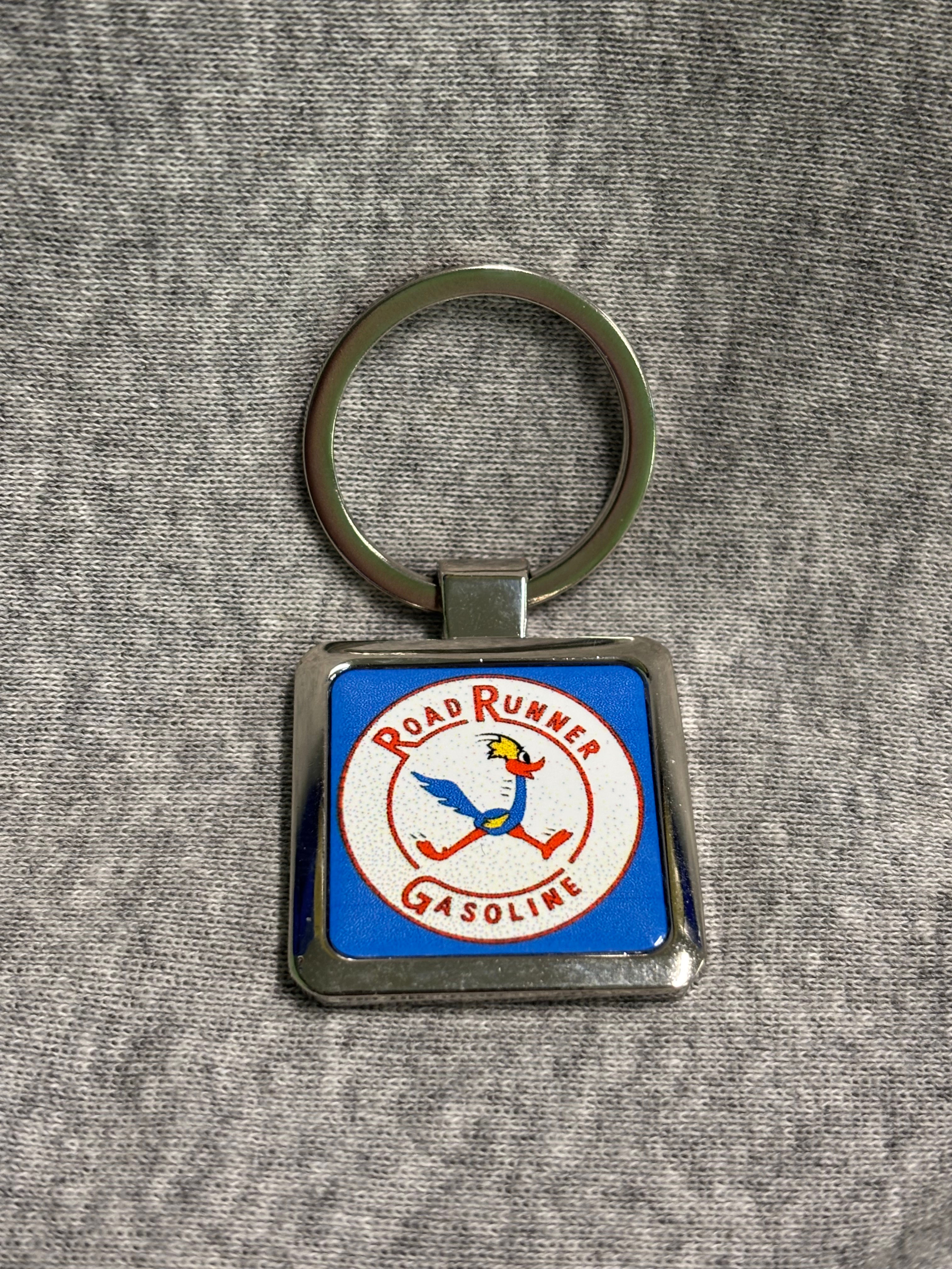 Road Runner Gasoline Metal Keychain