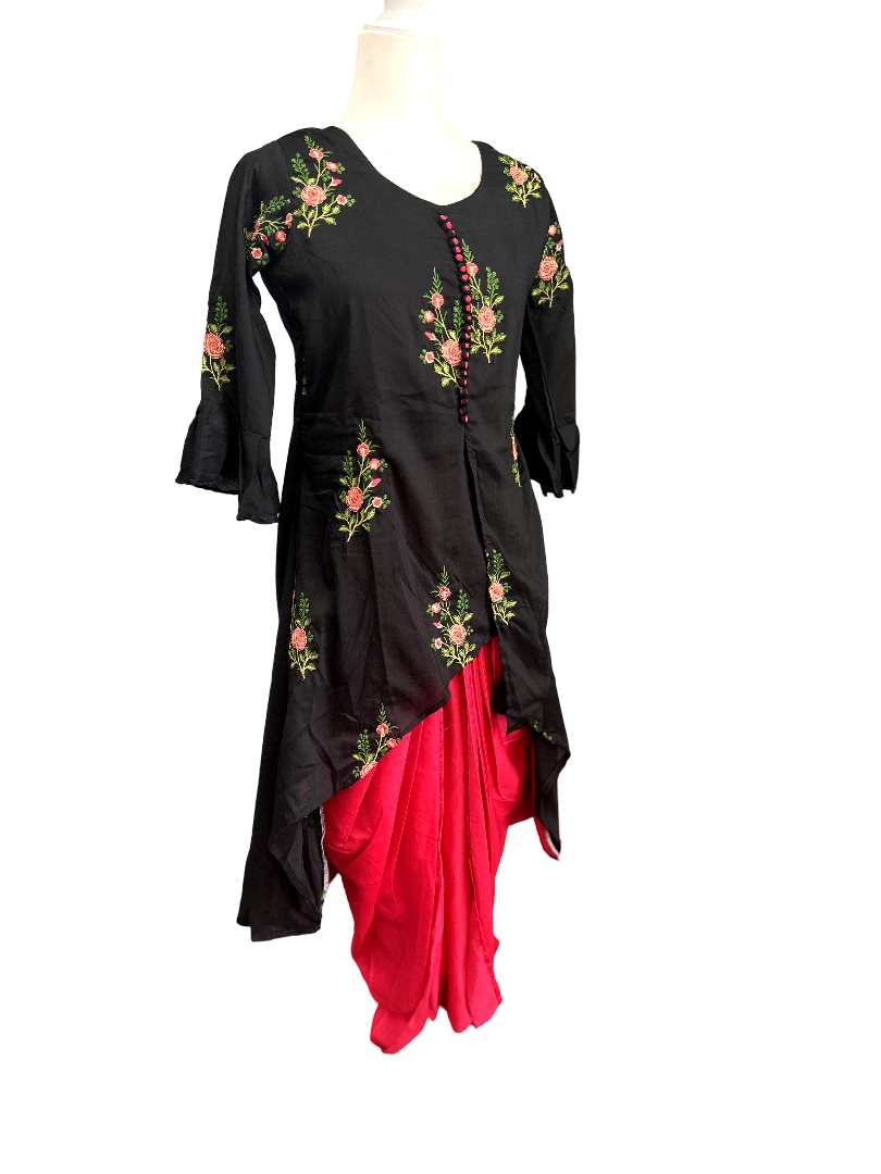black floral salwar suit