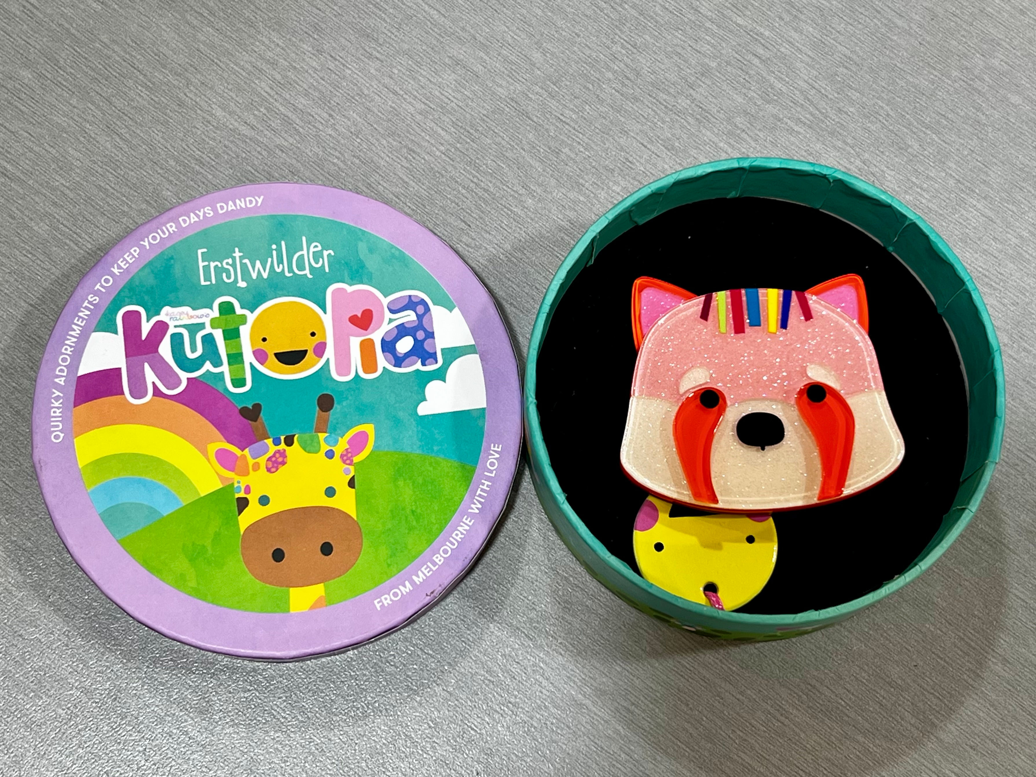 Rhonda the Red Panda Brooch