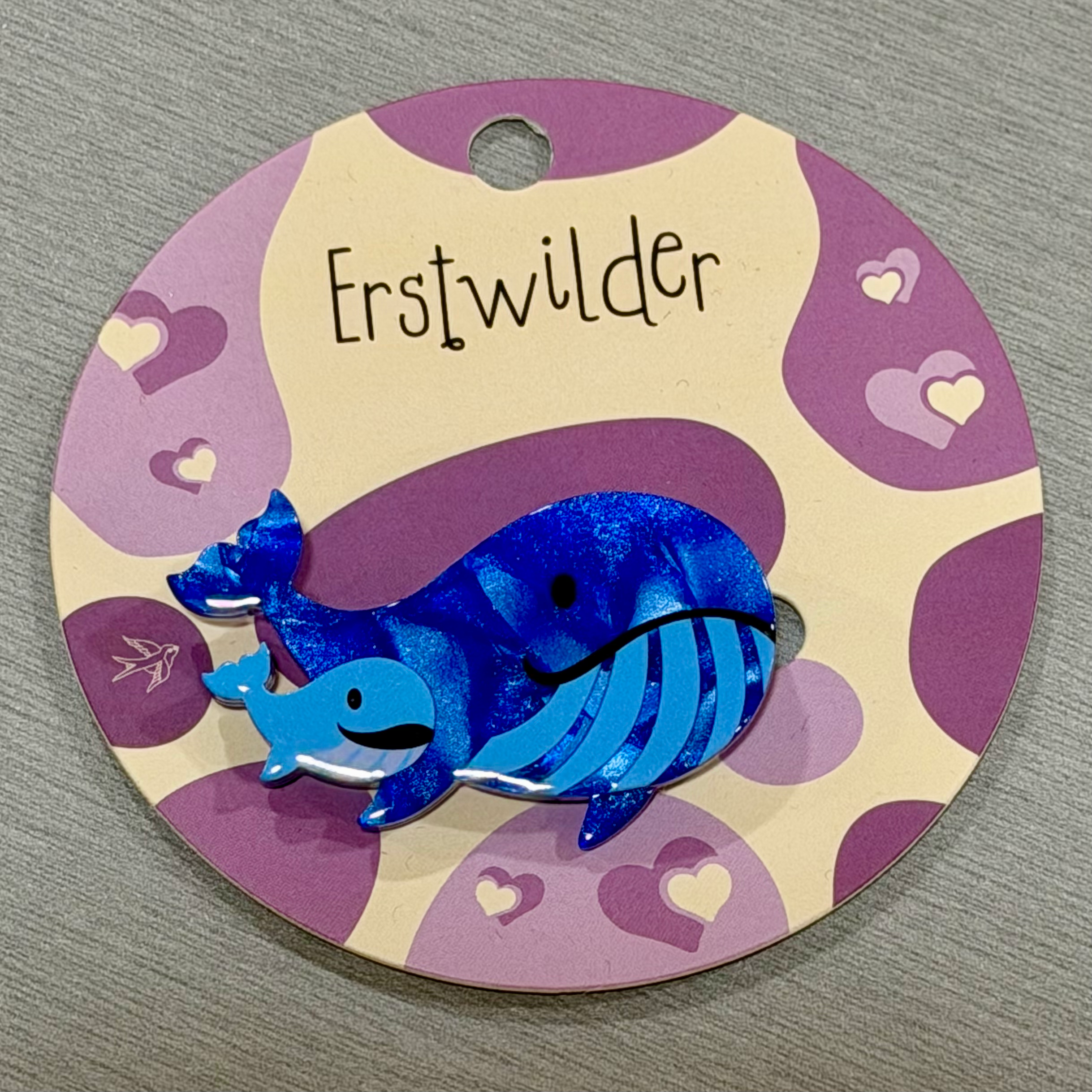 Whales Simplified MINI Brooch