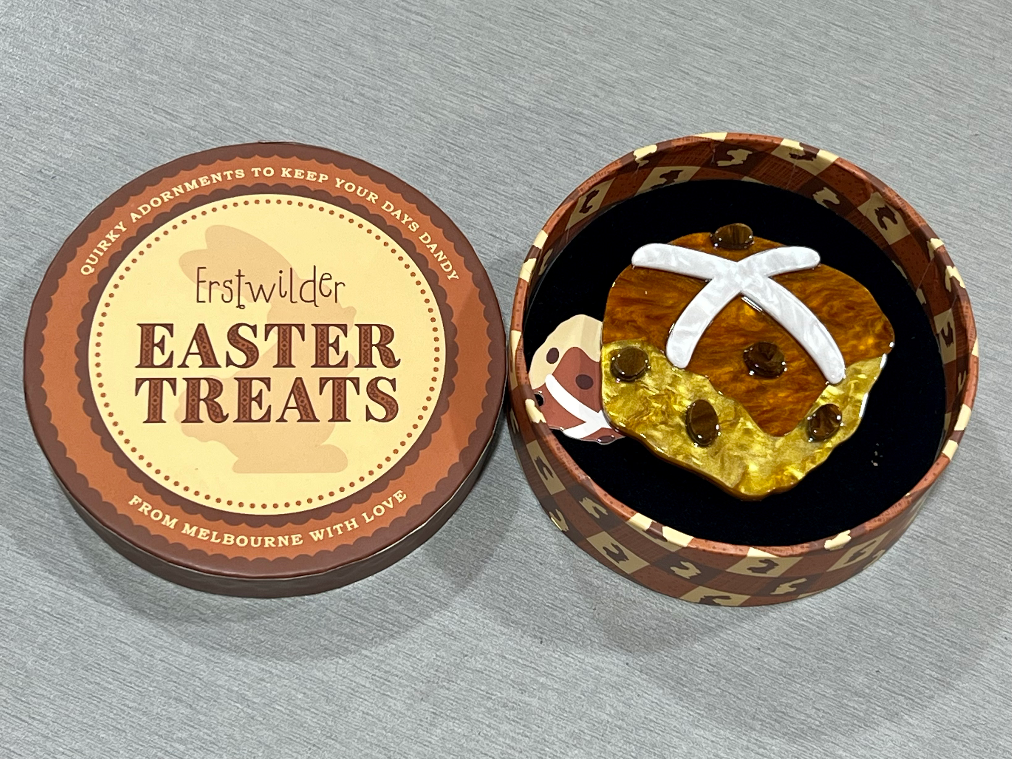 Hot Cross Cravings Brooch