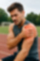 Athlete with shoulder pain receiving soft tissue therapy in Overland Park, KS at Dopps Chiropractic