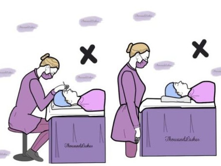 Posição ideal da lash artista!