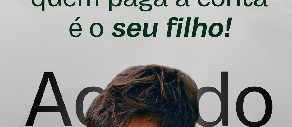 Em acordo verbal quem paga o preço é o seu filho.