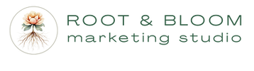 Root and Bloom Marketing Studio master brand logo for boutique consulting services.