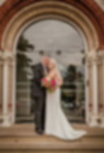 Mike and Sarah after the ceremony at Petersham Hotel, Richmond