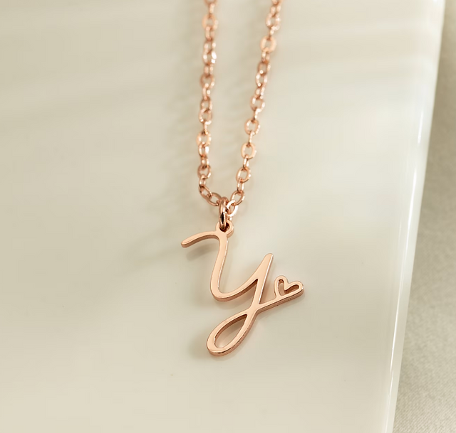 Tiny initial necklace