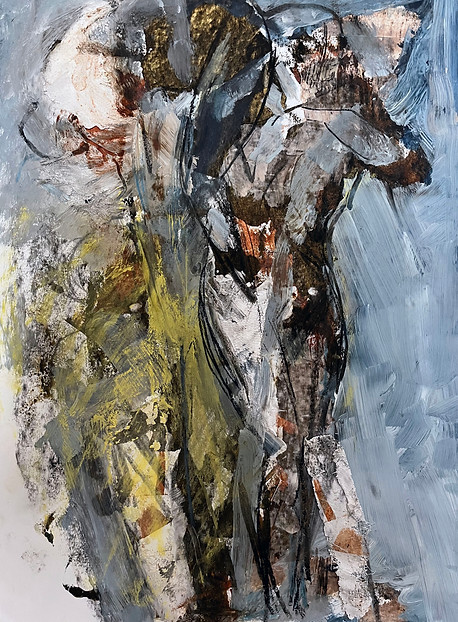 Abstract mixed media work by Rolf Jacobsen