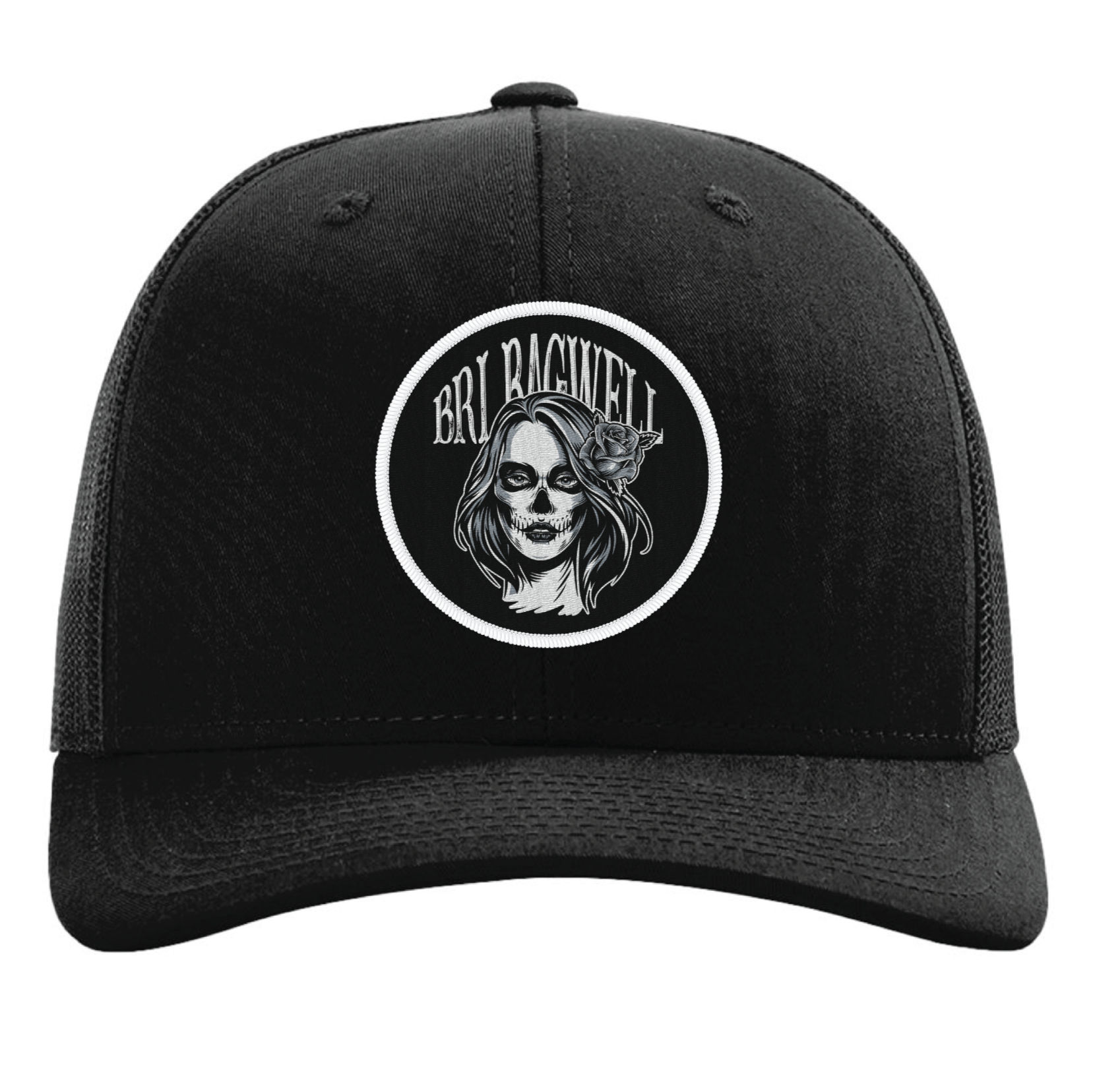 Black Skull Patch Hat