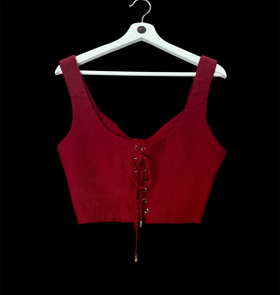 Distinct Hand Embroidery Corset Back View