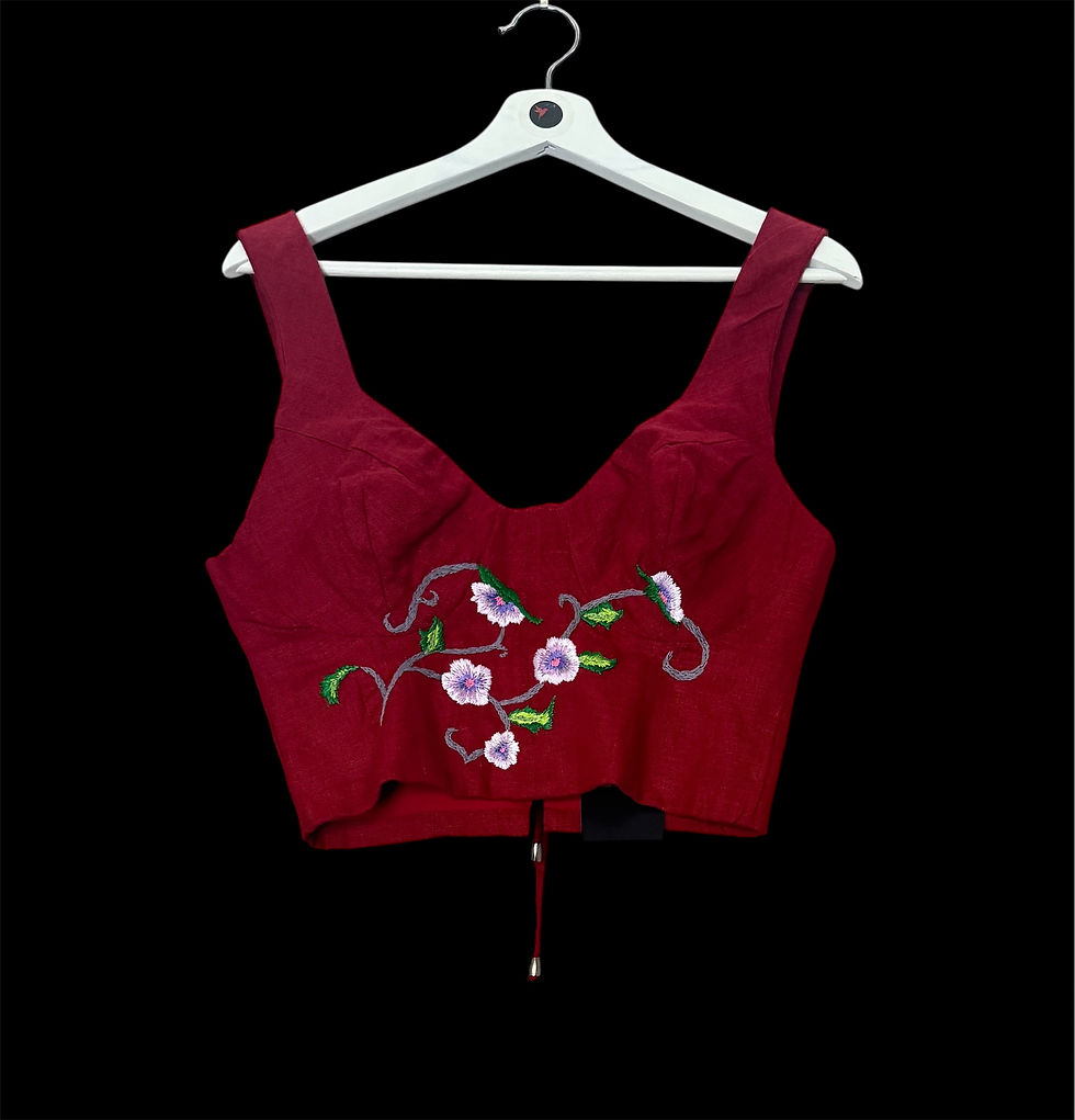 Distinct Hand Embroidery Corset Front View