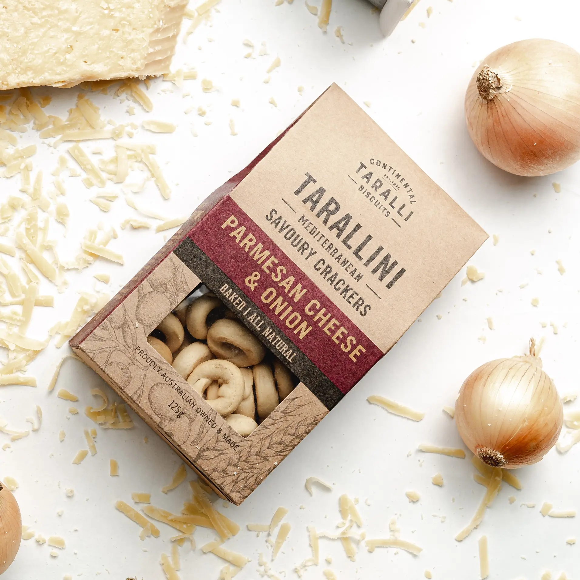 Tarallini Crackers - Parmesan Cheese & Onion