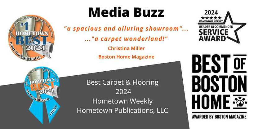 Award for Best Carpet and Flooring Store in Needham, MA