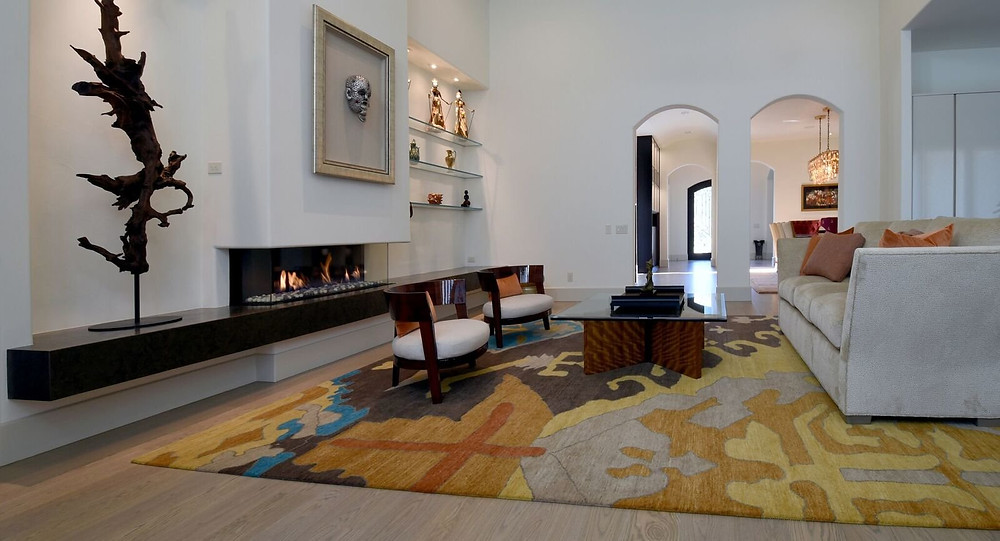 Bohemian style rug by Tufenkian Artisan Carpets