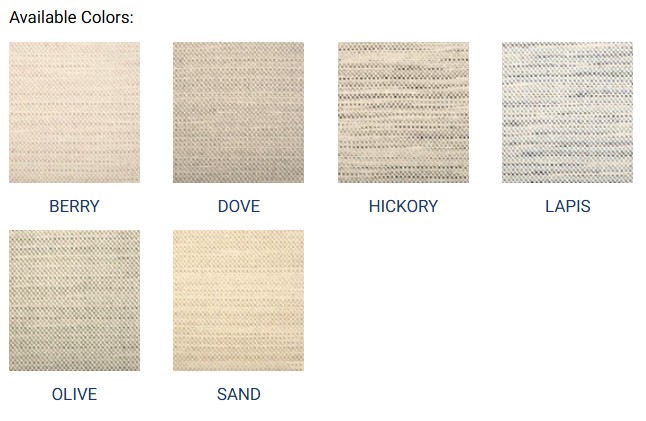 Color swatches of Dabbieri Orna carpet.
