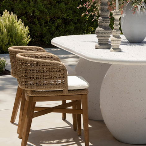 dining chair on patio