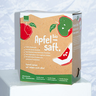 Grafikdesign, Branding, Packaging, Apfelsaftkarton
