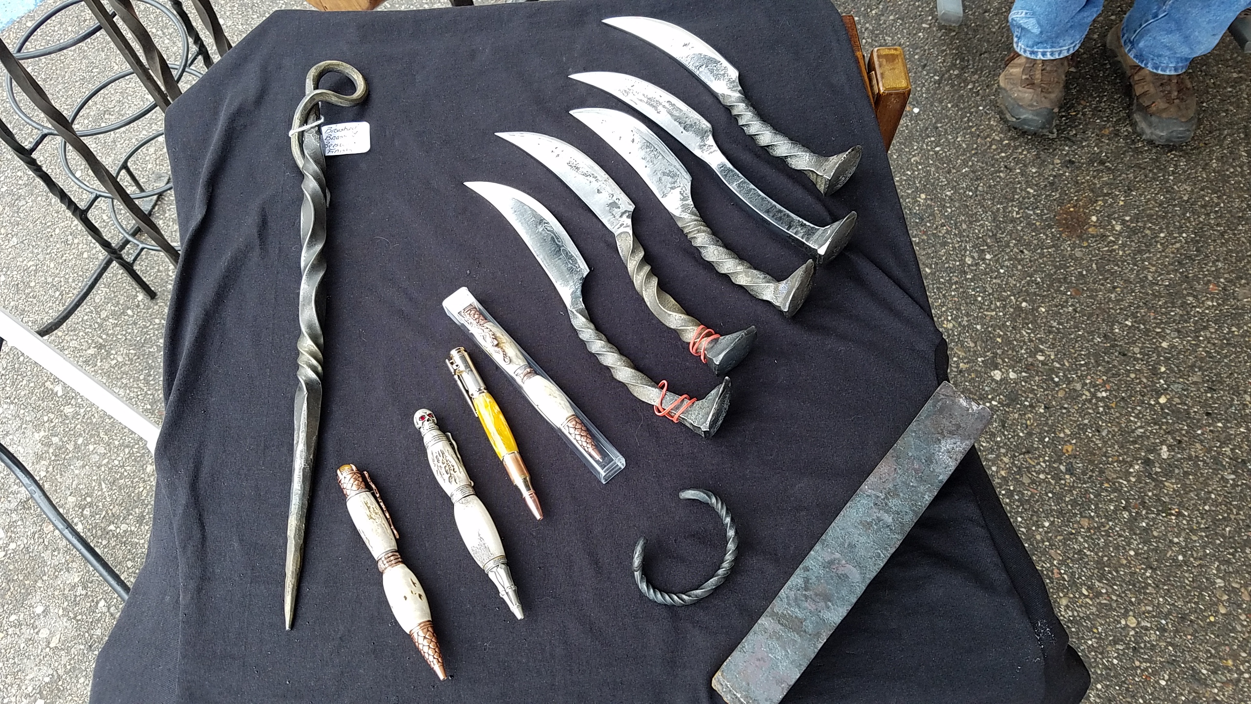 Railroad Spike Knives and pens