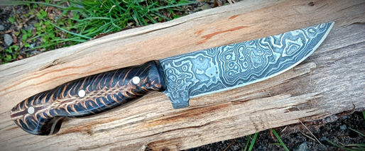 Another beautiful Damascus knife made at LLForge "From Billet to Blade" knifemaking experience.