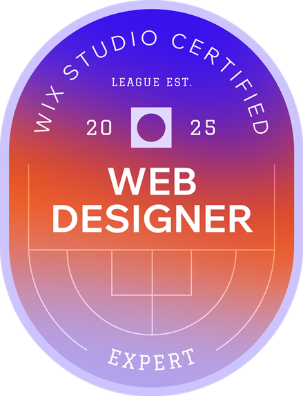 Wix Studio Certified Web Designer Expert badge