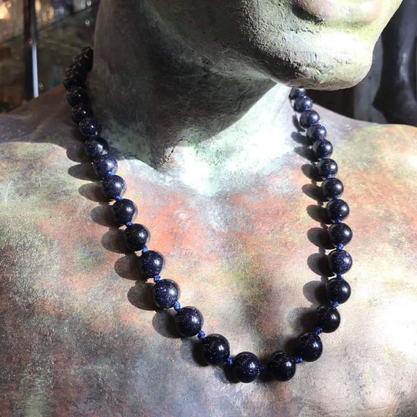 Blue Goldstone Beads