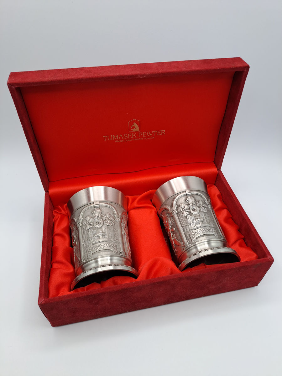 Pair of Tumasek Pewter Cups, photo 1 of 6
