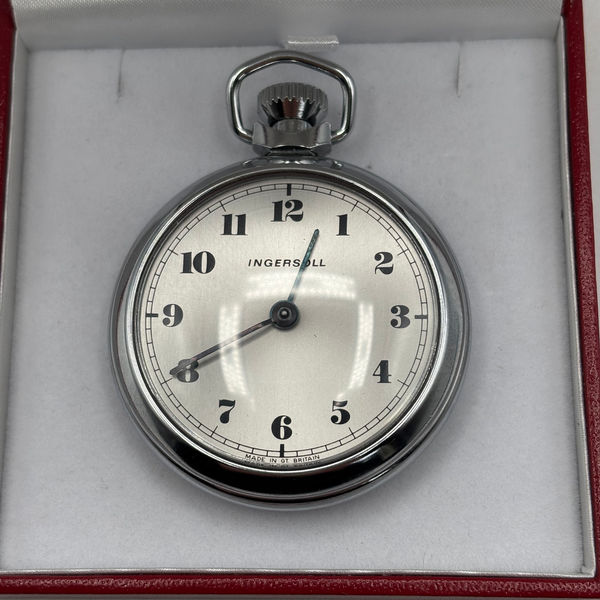 Vintage Chrome Cased Ingersoll pocket watch